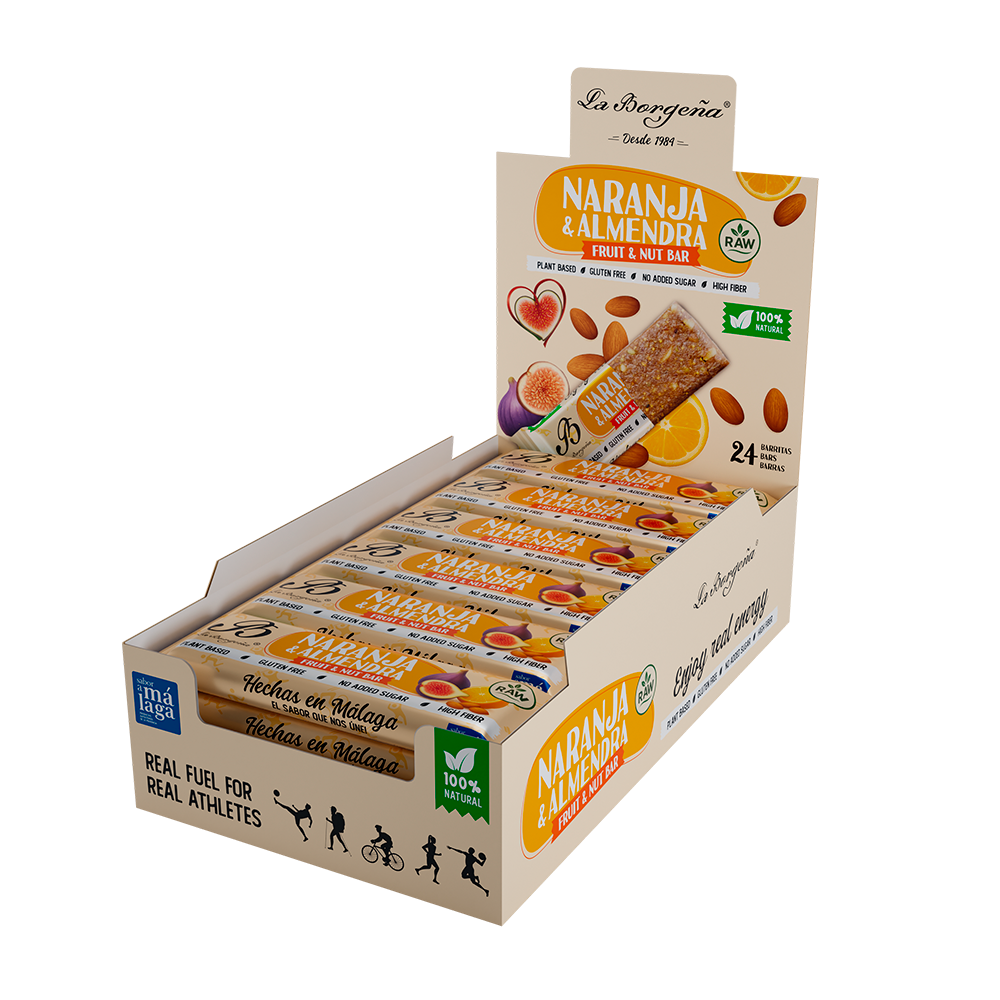 24 Barritas Energéticas Higos, Naranja & Almendras 40gr.